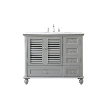 Elegant Lighting 42 in. Single Bathroom Vanity, Grey VF30542GR